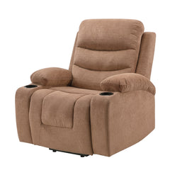 Sereno Black Power Lift Chair With Massage Heat Charging Ports And Cup-holders - Ornate Home