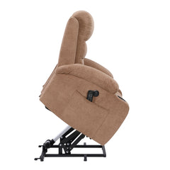 Sereno Black Power Lift Chair With Massage Heat Charging Ports And Cup-holders - Ornate Home