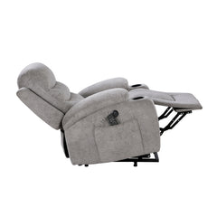 Sereno Black Power Lift Chair With Massage Heat Charging Ports And Cup-holders - Ornate Home