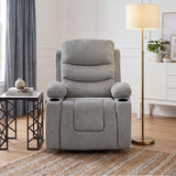 Sereno Black Power Lift Chair With Massage Heat Charging Ports And Cup-holders - Ornate Home