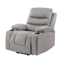 Sereno Black Power Lift Chair With Massage Heat Charging Ports And Cup-holders - Ornate Home
