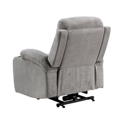 Sereno Black Power Lift Chair With Massage Heat Charging Ports And Cup-holders - Ornate Home