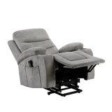 Sereno Black Power Lift Chair With Massage Heat Charging Ports And Cup-holders - Ornate Home