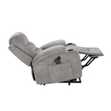 Sereno Black Power Lift Chair With Massage Heat Charging Ports And Cup-holders - Ornate Home