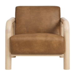 Sereno Canyon/Oak Vegan Leather Accent Chair - Ornate Home