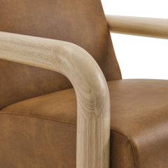 Sereno Canyon/Oak Vegan Leather Accent Chair - Ornate Home