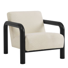 Sereno Cream/Black Boucle Accent Chair - Ornate Home