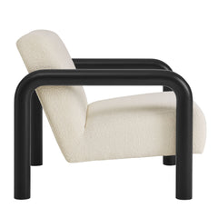 Sereno Cream/Black Boucle Accent Chair - Ornate Home
