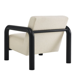 Sereno Cream/Black Boucle Accent Chair - Ornate Home