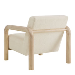 Sereno Cream/Oak Boucle Accent Chair - Ornate Home