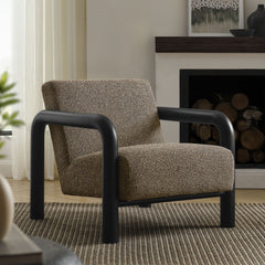 Sereno Earth/Black Boucle Accent Chair - Ornate Home