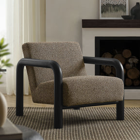 Sereno Earth/Black Boucle Accent Chair - Ornate Home