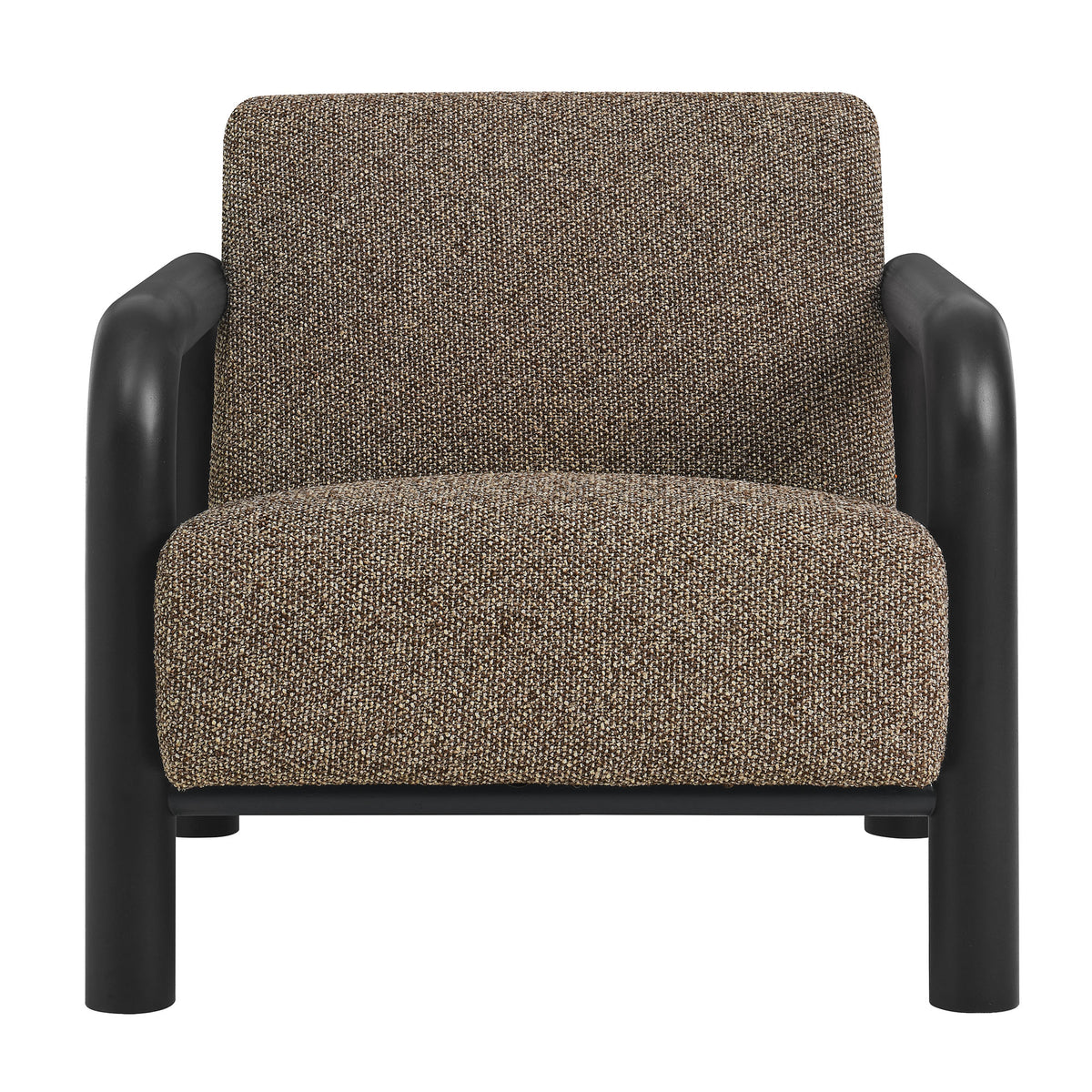 Sereno Earth/Black Boucle Accent Chair - Ornate Home