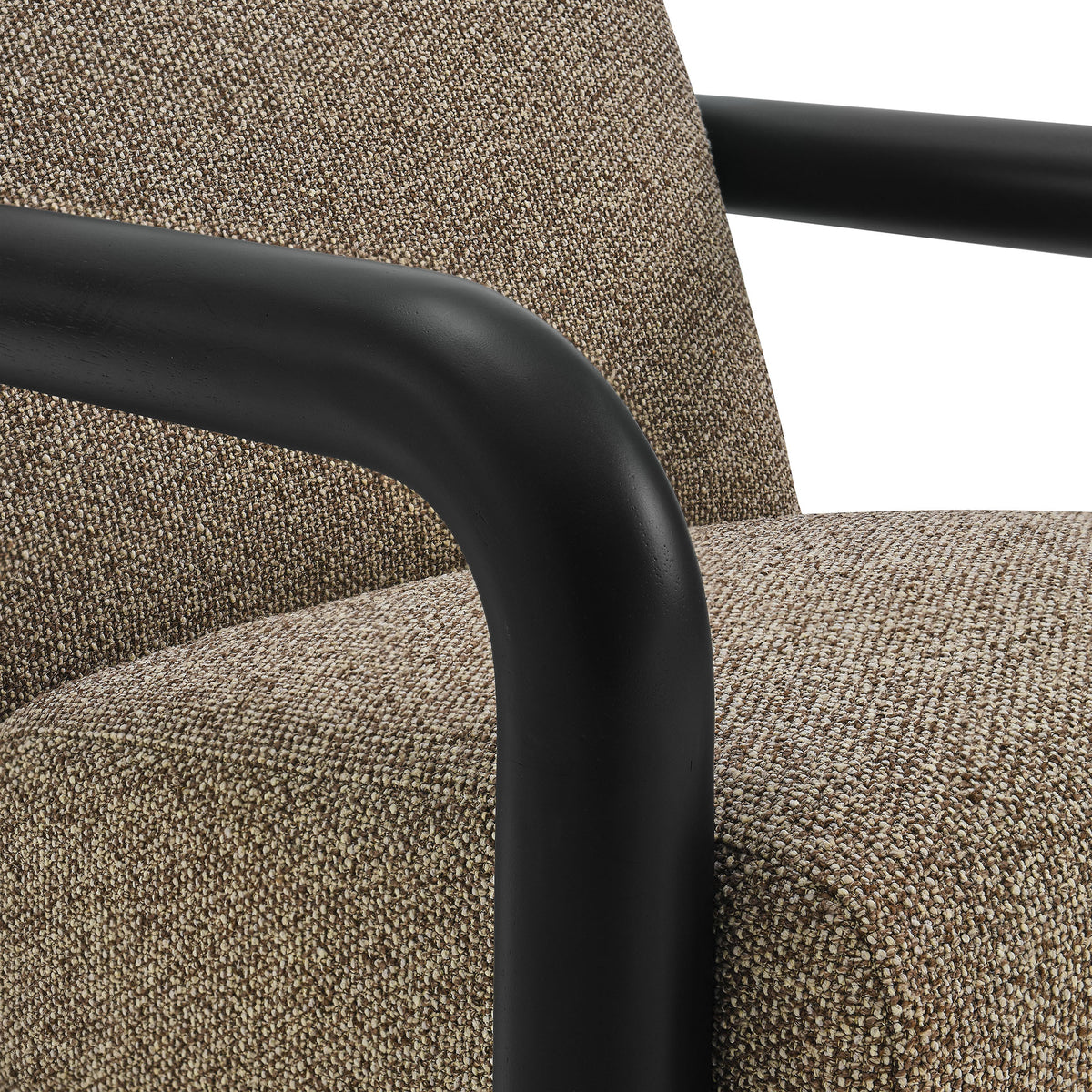 Sereno Earth/Black Boucle Accent Chair - Ornate Home