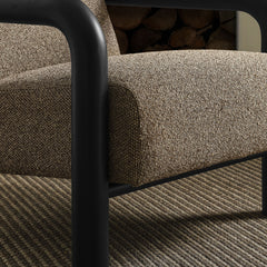 Sereno Earth/Black Boucle Accent Chair - Ornate Home
