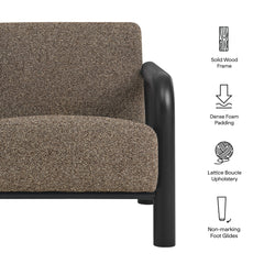 Sereno Earth/Black Boucle Accent Chair - Ornate Home