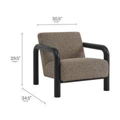 Sereno Earth/Black Boucle Accent Chair - Ornate Home
