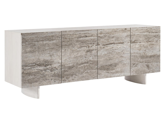 Sereno Lutra Faux Stone/Lutra Entertainment Credenza - Ornate Home