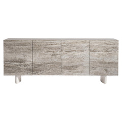 Sereno Lutra Faux Stone/Lutra Entertainment Credenza - Ornate Home