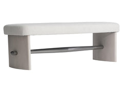 Sereno Lutra Faux Stone/White/Cream Bench - Ornate Home