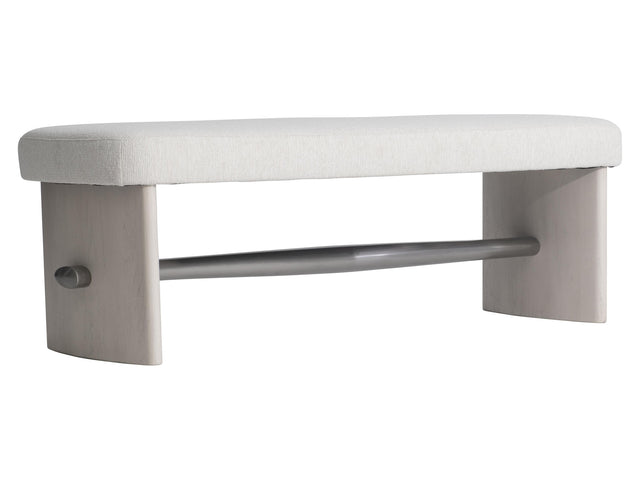 Sereno Lutra Faux Stone/White/Cream Bench - Ornate Home