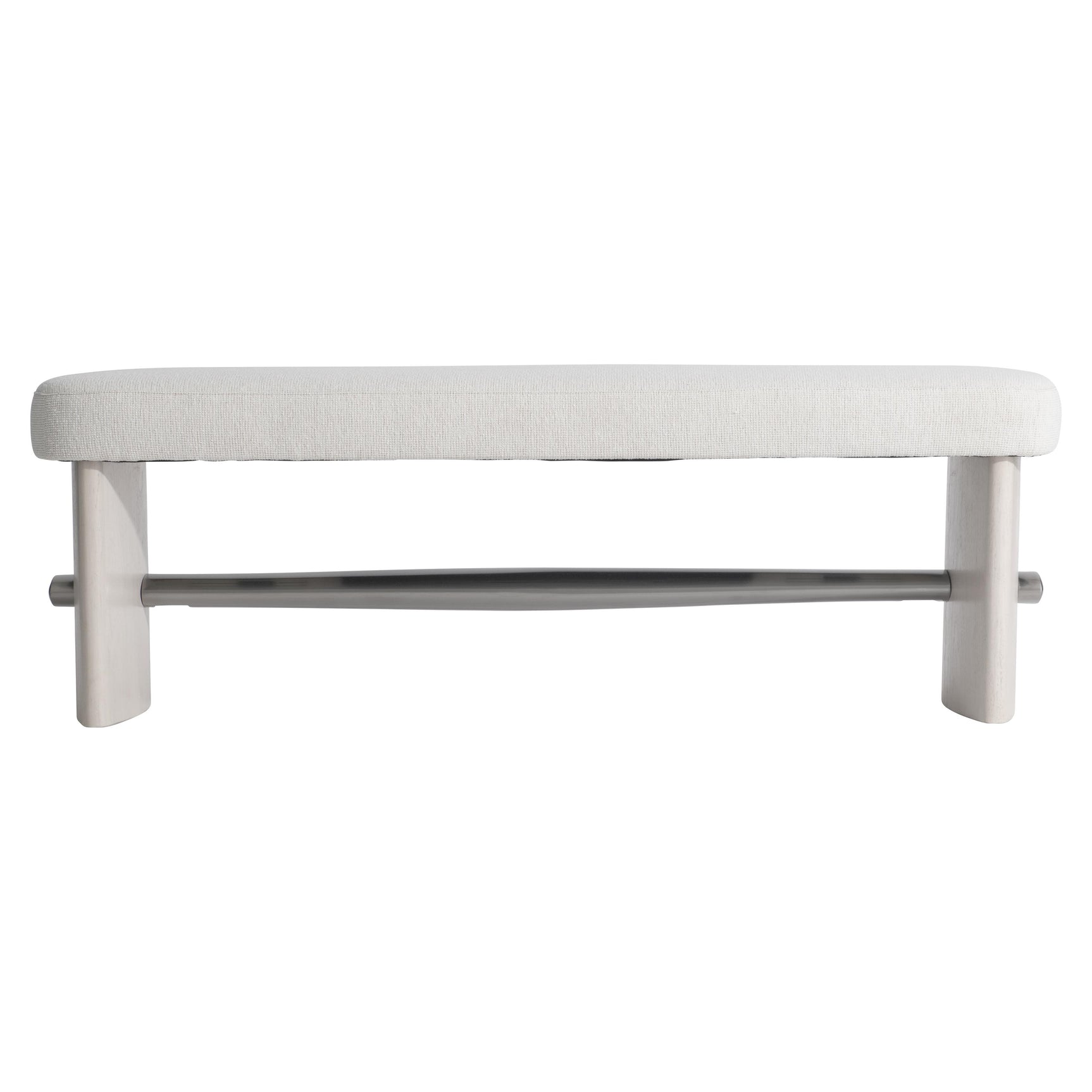 Sereno Lutra Faux Stone/White/Cream Bench - Ornate Home