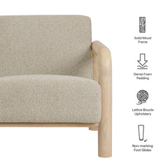 Sereno Marble Oak Boucle Accent Chair - Ornate Home