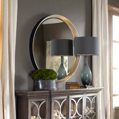 Serenza Silver Round Mirror - Ornate Home
