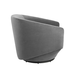 Series Gray Performance Velvet Fabric Swivel Chair - Ornate Home