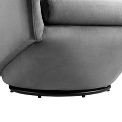 Series Gray Performance Velvet Fabric Swivel Chair - Ornate Home