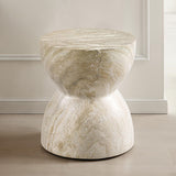 Serpe Light Beige Side Table - Ornate Home