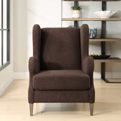 Serpentine Brown Fabric Accent Chair - Ornate Home