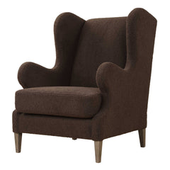 Serpentine Brown Fabric Accent Chair - Ornate Home