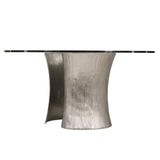 Serpentine Silver/Chrome Dining Table - Ornate Home
