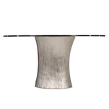 Serpentine Silver/Chrome Dining Table - Ornate Home