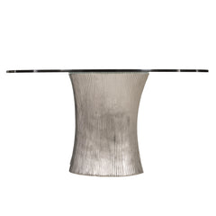 Serpentine Silver/Nickel Dining Table - Ornate Home