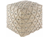 Serpentine Taupe Hand Woven Pouf - Ornate Home