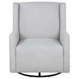 Serra Dove Grey Boucle Upholstered Swivel Glider - Ornate Home