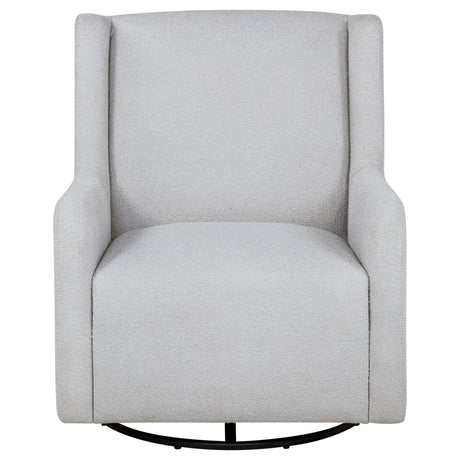Serra Dove Grey Boucle Upholstered Swivel Glider - Ornate Home