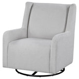 Serra Dove Grey Boucle Upholstered Swivel Glider - Ornate Home