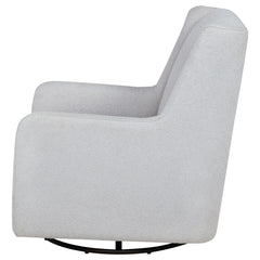 Serra Dove Grey Boucle Upholstered Swivel Glider - Ornate Home