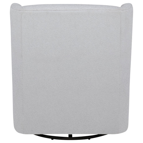 Serra Dove Grey Boucle Upholstered Swivel Glider - Ornate Home