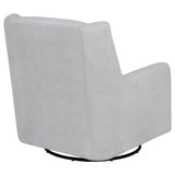 Serra Dove Grey Boucle Upholstered Swivel Glider - Ornate Home
