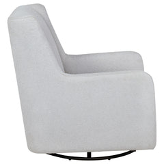 Serra Dove Grey Boucle Upholstered Swivel Glider - Ornate Home