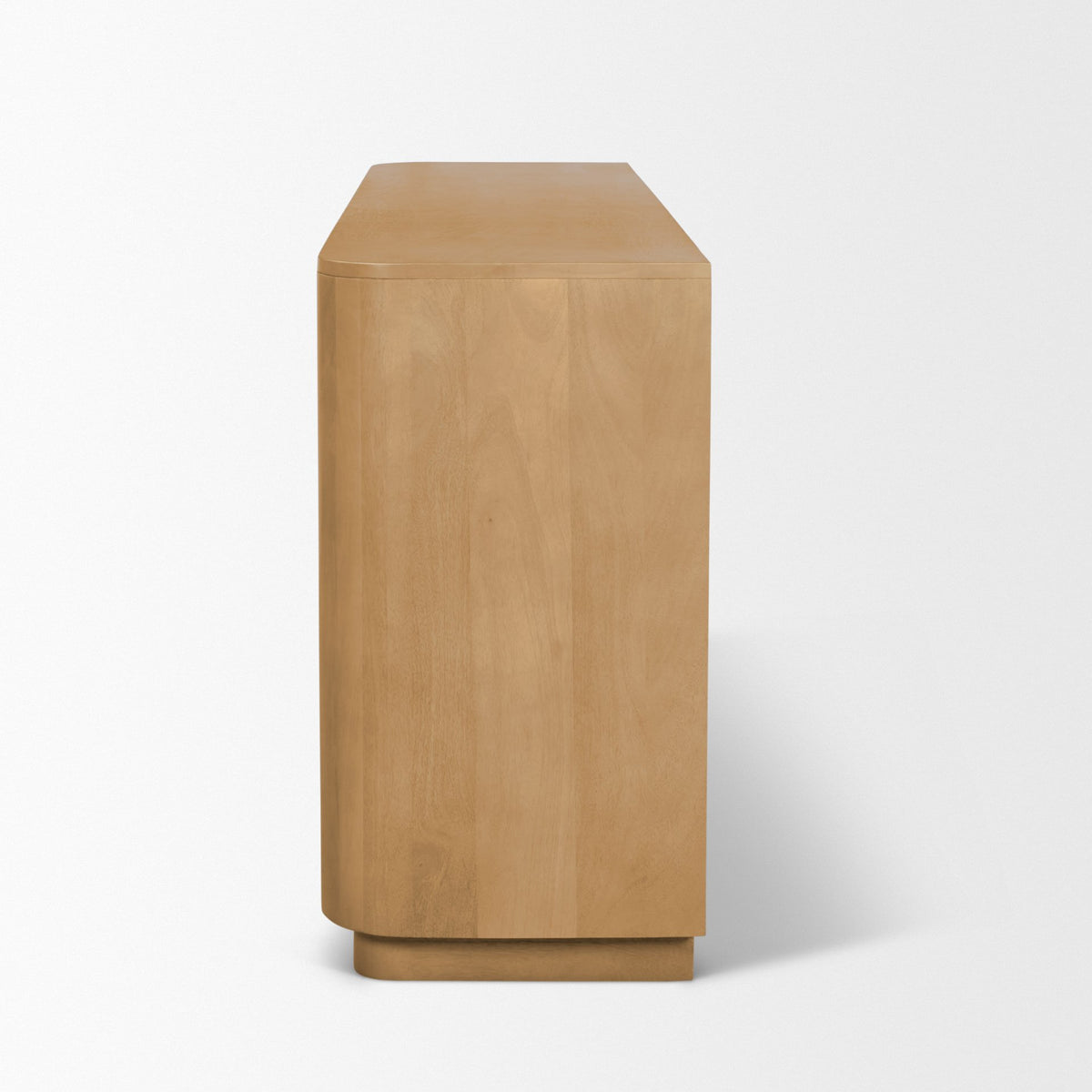 Serrin Brown Solid Wood with Travertine 4 Door Closed Sideboard