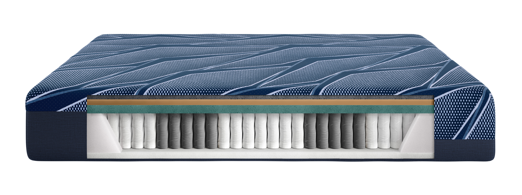 Serta Blue iSeries NXG 2500 Twin XL 12.5" Hybrid Medium Mattress - Ornate Home