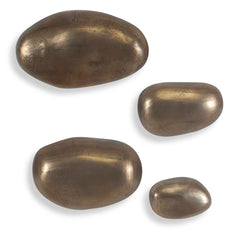 Set In Stone Brass Outdoor Wall Art (Set of 4) - Ornate Home