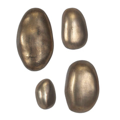 Set In Stone Brass Outdoor Wall Art (Set of 4) - Ornate Home