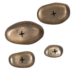 Set In Stone Brass Outdoor Wall Art (Set of 4) - Ornate Home