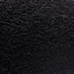 Set of (2) 10" Round Accent Pillows in Black Faux Sheepskin by Diamond Sofa - Ornate Home